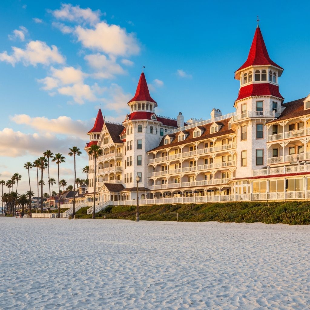 Hotel del Coronado historic Victorian beachfront resort in Coronado California